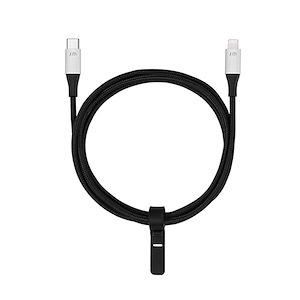 کابل USB-C به Lightning جاست موبایل مدل AluCable طول 1.2 متر Just Mobile AluCable USB-C to Lightning 1.2m Black Cable