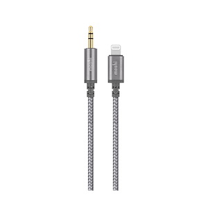 کابل موشی Integra Lightning to AUX طول 1.2 متر Moshi Integra Lightning to AUX Cable Titanium Gray - 1.2m