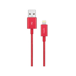 کابل USB به Lightning موشی مدل Integra طول 1.2 متر Moshi Integra USB to Lightning 1.2m Crimson Red Cable