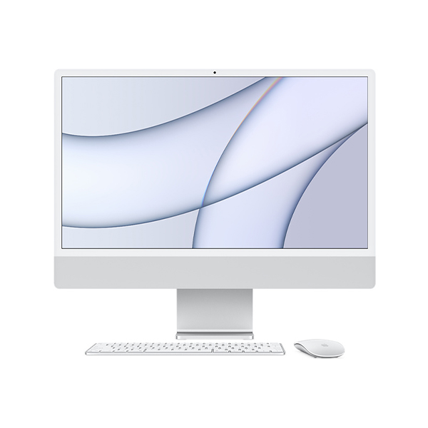 کامپیوتر اپل 24 اینچ مدل iMac 2021 M1 رم 8 گیگابایت ظرفیت 256 گیگابایت Apple iMac 24-inch 2021 M1 8GB RAM 256GB SSD Silver All-in-One - MGTF3