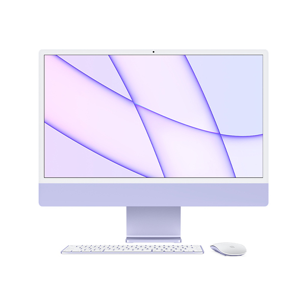 کامپیوتر اپل 24 اینچ مدل iMac 2021 M1 with Touch ID رم 8 گیگابایت ظرفیت 256 گیگابایت Apple iMac 24-inch 2021 with Touch ID M1 8GB RAM 256GB SSD Purple All-in-One - Z130