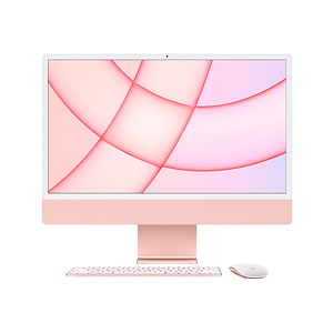 کامپیوتر اپل 24 اینچ مدل iMac 2021 M1 رم 8 گیگابایت ظرفیت 256 گیگابایت Apple iMac 24-inch 2021 M1 8GB RAM 256GB SSD Pink All-in-One - MJVA3