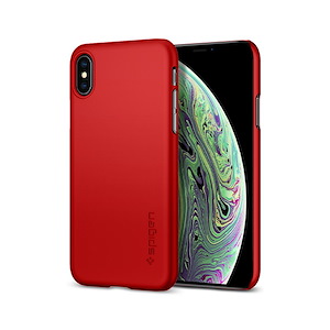 قاب اسپیگن Thin Fit برای iPhone X/XS Spigen Thin Fit Case Metallic Red - iPhone X/XS