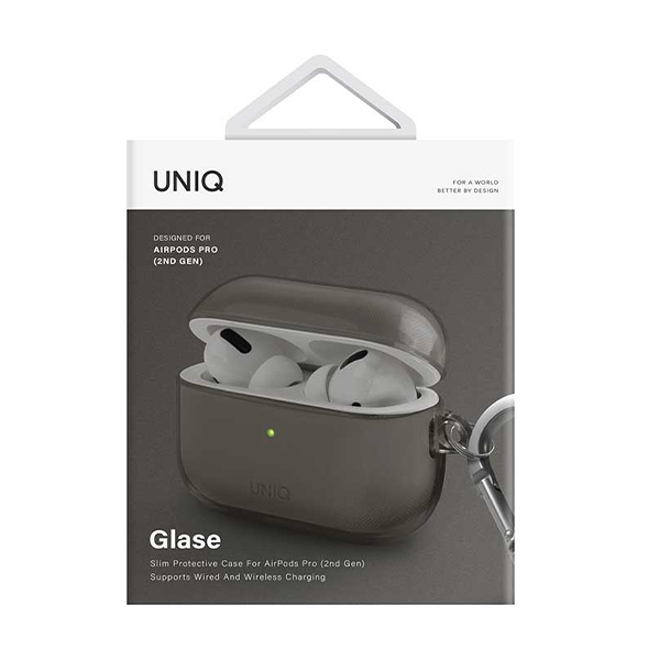 قاب ایرپاد پرو 2 یونیک مدل Glase Uniq Glase Smoke AirPods Pro 2 Case