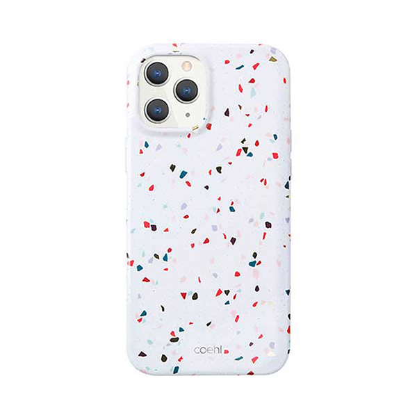 قاب آیفون 12/12Pro یونیک مدل Coehl Terrazzo Uniq Coehl Terrazzo Natural White iPhone 12/12 Pro Case