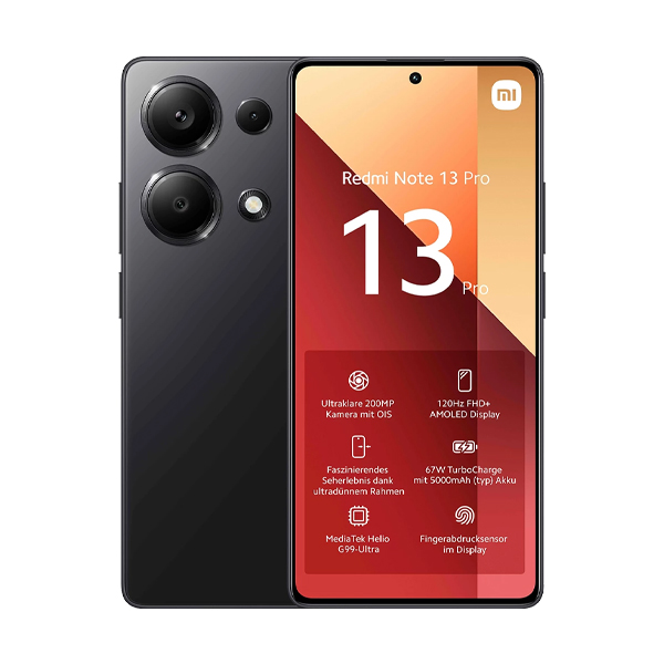 گوشی موبایل شیائومی مدل Redmi Note 13 Pro 4G ظرفیت 128 گیگابایت Xiaomi Redmi Note 13 Pro 4G 8GB RAM 128GB Midnight Black Mobile Phone