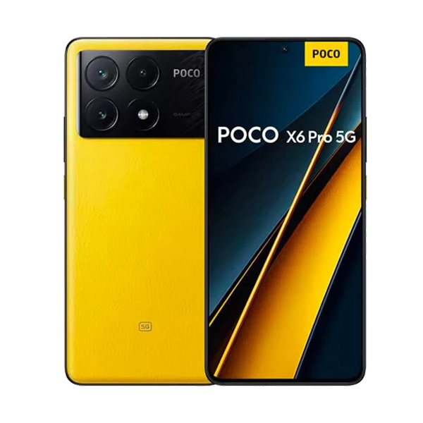 گوشی موبایل شیائومی مدل Poco X6 Pro رم 8 ظرفیت 256 گیگابایت Xiaomi Poco X6 Pro 8GB RAM 256GB Yellow Mobile Phone