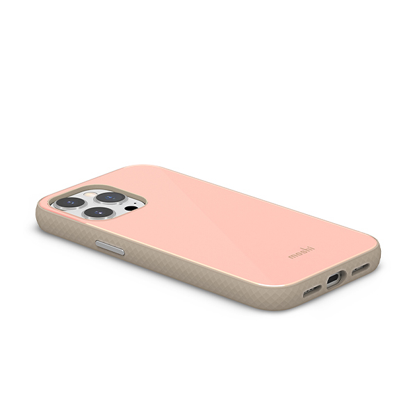 قاب آیفون 13Pro Max موشی مدل iGlaze Slim Hardshell Moshi iGlaze Slim Hardshell Dahlia Pink iPhone 13 Pro Max Case