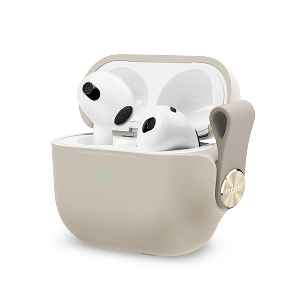 قاب ایرپاد 3 موشی مدل Pebbo Moshi Pebbo Savanna Beige AirPods 3 Case