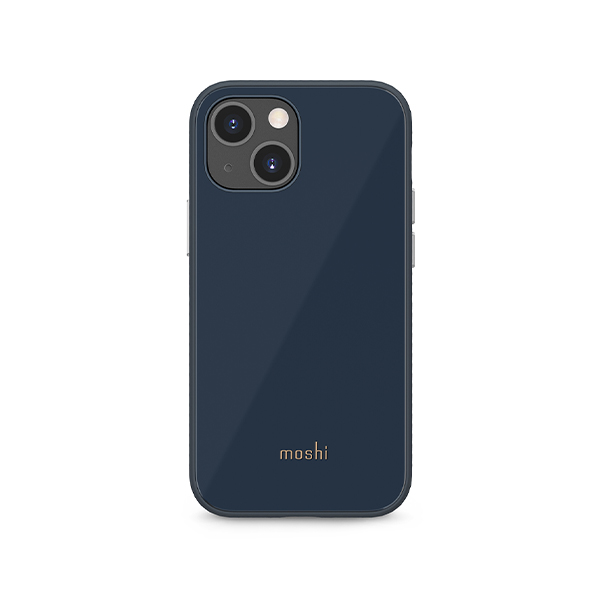 قاب آیفون 13mini موشی مدل iGlaze Slim Hardshell Moshi iGlaze Slim Hardshell Slate Blue iPhone 13 mini Case