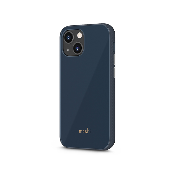 قاب آیفون 13mini موشی مدل iGlaze Slim Hardshell Moshi iGlaze Slim Hardshell Slate Blue iPhone 13 mini Case