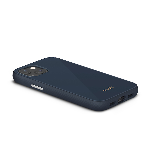 قاب آیفون 13mini موشی مدل iGlaze Slim Hardshell Moshi iGlaze Slim Hardshell Slate Blue iPhone 13 mini Case