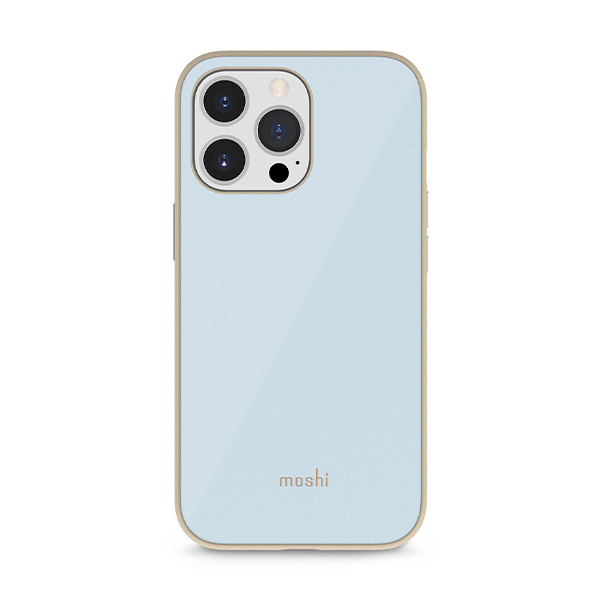 قاب آیفون 13Pro Max موشی مدل iGlaze Slim Hardshell Moshi iGlaze Slim Hardshell Adriatic Blue iPhone 13 Pro Max Case