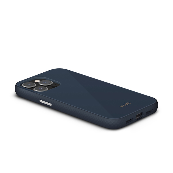 قاب آیفون 13Pro Max موشی مدل iGlaze Slim Hardshell Moshi iGlaze Slim Hardshell Slate Blue iPhone 13 Pro Max Case