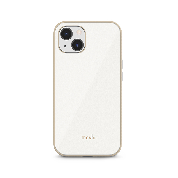 قاب آیفون 13 موشی مدل iGlaze Slim Hardshell Moshi iGlaze Slim Hardshell Pearl White iPhone 13 Case