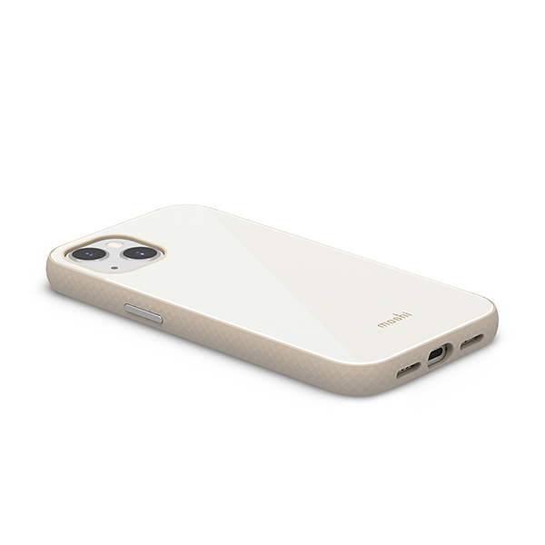 قاب آیفون 13 موشی مدل iGlaze Slim Hardshell Moshi iGlaze Slim Hardshell Pearl White iPhone 13 Case