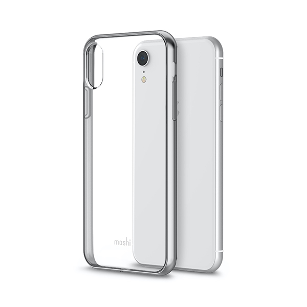 قاب آیفون XR موشی مدل Vitros Slim Hardshell Moshi Vitros Slim Hardshell Jet Silver iPhone XR Case