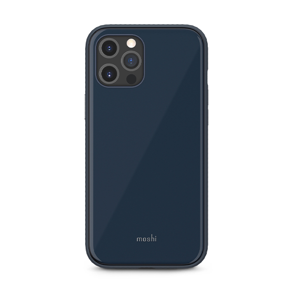 قاب آیفون 12Pro Max موشی مدل iGlaze Slim Hardshell Moshi iGlaze Slim Hardshell Slate Blue iPhone 12 Pro Max Case