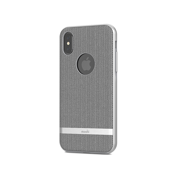 قاب آیفون X/XS موشی مدل Vesta Slim Hardshell Moshi Vesta Slim Hardshell Herringbone Gray iPhone X/XS Case