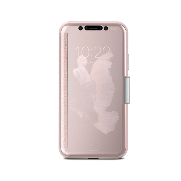 قاب آیفون X/XS موشی مدل SenseCover Touch-sensitive Portfolio Moshi StealthCover Touch-sensitive Portfolio Champagne Pink iPhone X/XS Case