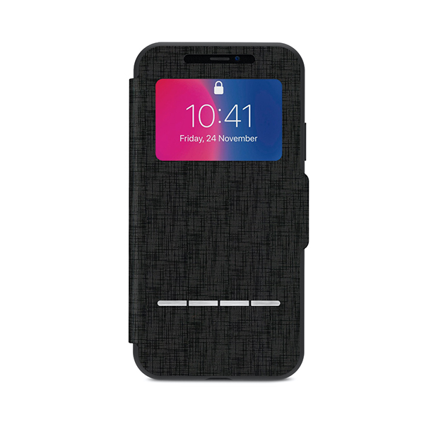 قاب آیفون X/XS موشی مدل SenseCover Touch-sensitive Portfolio Moshi SenseCover Touch-sensitive Portfolio Metro Black iPhone X/XS Case