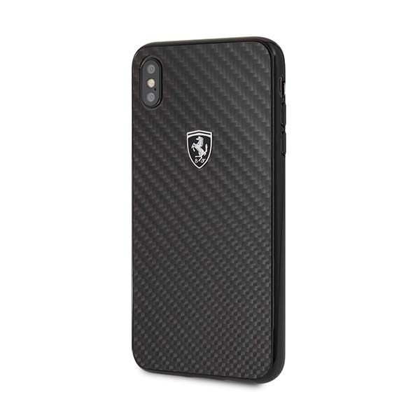 قاب آیفون XS Max سی‌جی موبایل مدل Ferrari Carbon Fiber CG Mobile Ferrari Carbon Fiber Black Phone XS Max Case