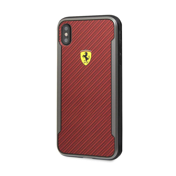 خرید آنلاین قاب آیفون XS Max سی‌جی موبایل مدل Ferrari Carbon Fiber Effect