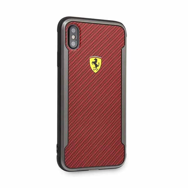 قاب آیفون XS Max سی‌جی موبایل مدل Ferrari Carbon Fiber Effect CG Mobile Ferrari Carbon Fiber Effect Red iPhone XS Max Case