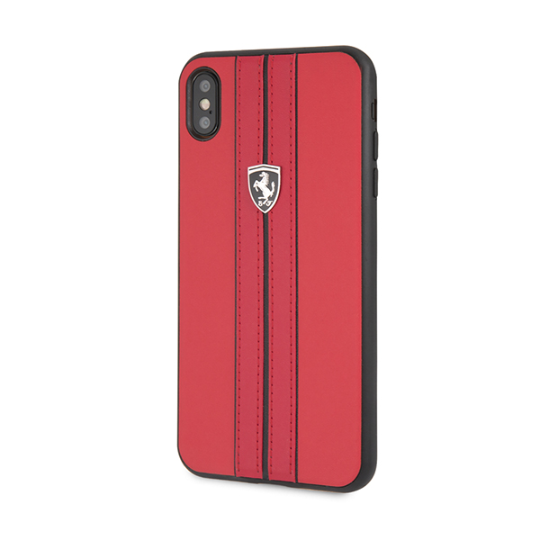 قاب آیفون XS Max سی‌جی موبایل مدل Ferrari Leather CG Mobile Ferrari Leather Red iPhone XS Max Case