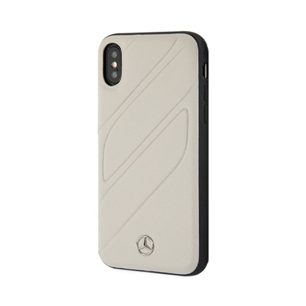 قاب آیفون X/XS سی‌جی موبایل مدل Mercedes-Benz Leather CG Mobile Mercedes-Benz Leather Beige iPhone X/XS Case