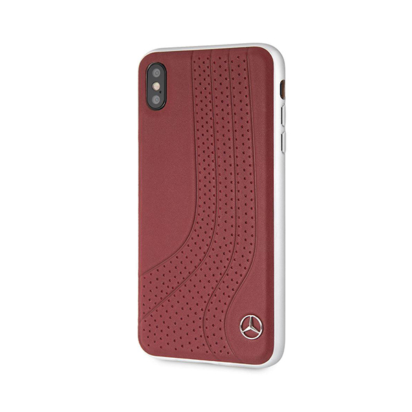 قاب آیفون X/XS سی‌جی موبایل مدل Mercedes-Benz Leather CG Mobile Mercedes-Benz Leather Walnut Brown iPhone X/XS Case