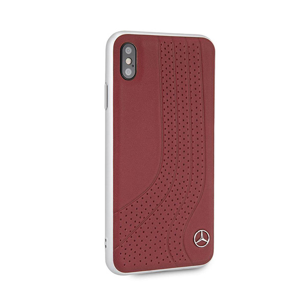 قاب آیفون X/XS سی‌جی موبایل مدل Mercedes-Benz Leather CG Mobile Mercedes-Benz Leather Walnut Brown iPhone X/XS Case