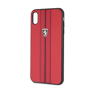 قاب آیفون XS Max سی‌جی موبایل مدل Ferrari Leather CG Mobile Ferrari Leather Red iPhone XS Max Case