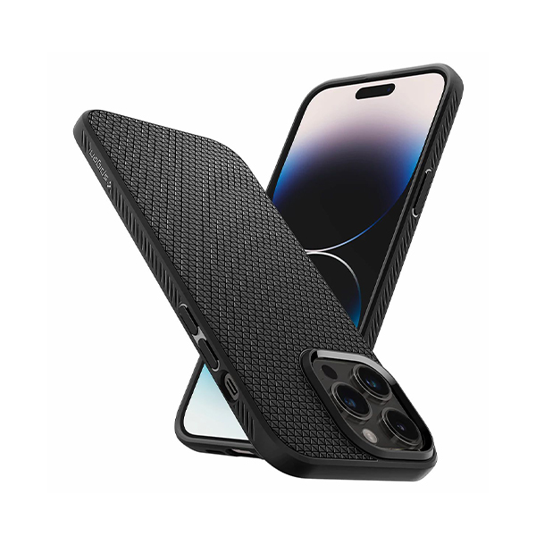 قاب آیفون 14Pro اسپیگن مدل Liquid Air Spigen Liquid Air Matte Black iPhone 14 Pro Case