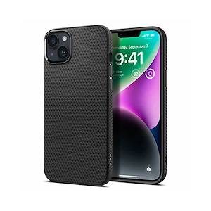 قاب آیفون 14 اسپیگن مدل Liquid Air Spigen Liquid Air Matte Black iPhone 14 Case