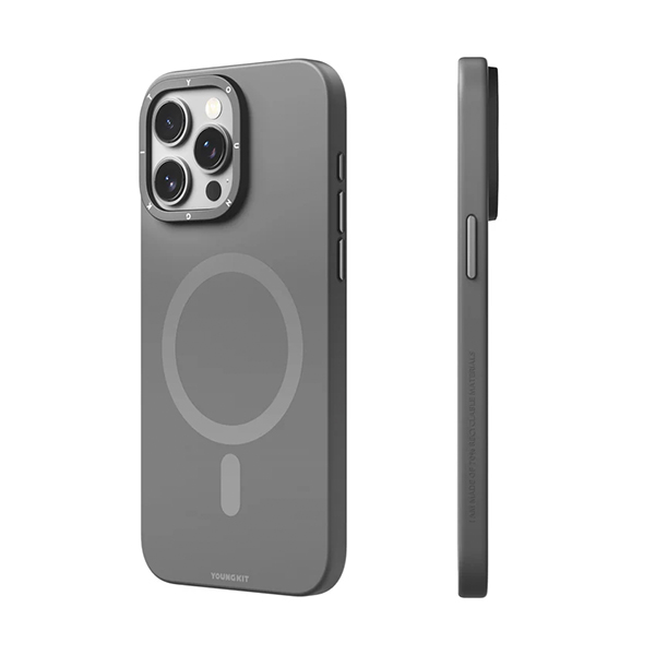 قاب آیفون 15Pro Max یانگکیت مدل Velvet-like Soft Touch YOUNGKIT Velvet-like Soft Touch Grey iPhone 15 Pro Max Case