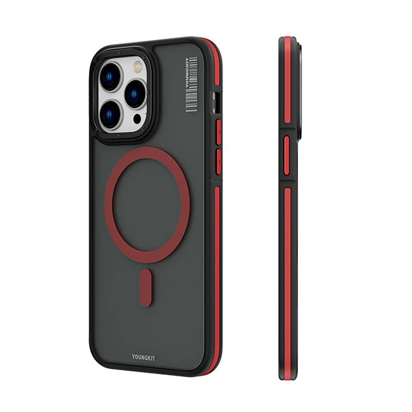 قاب آیفون 13Pro Max یانگکیت مدل Rock Sand Soft Touch YOUNGKIT Rock Sand Soft Touch Red iPhone 13 Pro Max Case