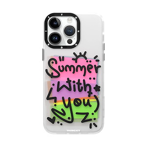 قاب آیفون 13Pro Max یانگکیت مدل Joyful Blue Positive Quotes YOUNGKIT Joyful Blue Positive Quotes White iPhone 13 Pro Max Case