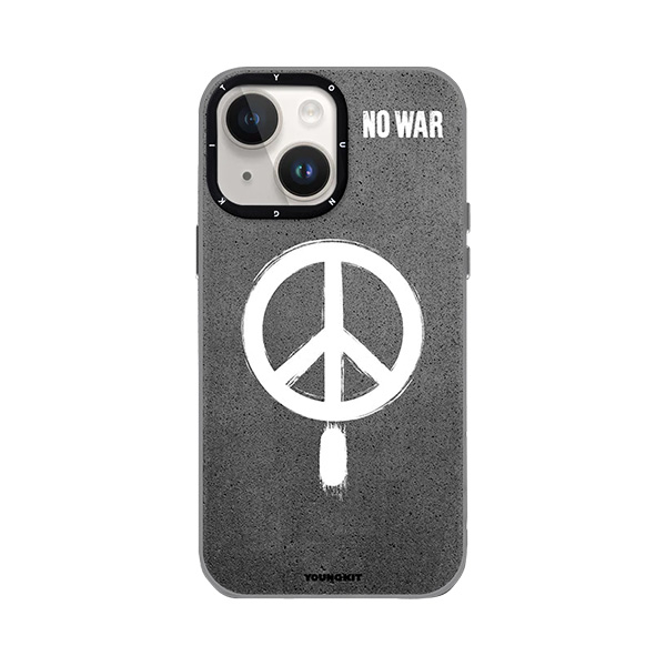 قاب آیفون 13/14 یانگکیت مدل Make Peace Not War YOUNGKIT Make Peace Not War Gray iPhone 13/14 Case