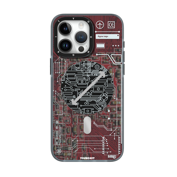 قاب آیفون 13Pro Max یانگکیت مدل Futuristic Circuit Board YOUNGKIT Futuristic Circuit Board Red iPhone 13 Pro Max Case