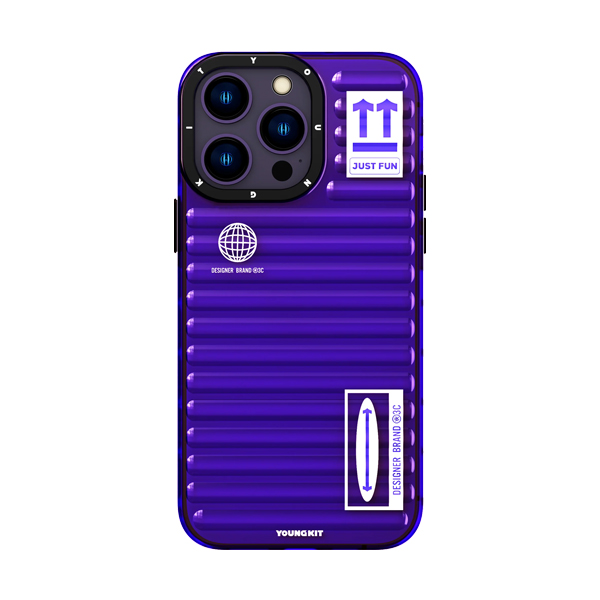 قاب آیفون 13Pro Max یانگکیت مدل Fluorite Luggage-Inspired Glossy YOUNGKIT Fluorite Luggage-Inspired Glossy Purple iPhone 13 Pro Max Case