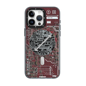 قاب آیفون 13Pro Max یانگکیت مدل Futuristic Circuit Board YOUNGKIT Futuristic Circuit Board Red iPhone 13 Pro Max Case