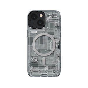 قاب آیفون 13/14/15 یانگکیت مدل Futuristic Circuit Board YOUNGKIT Futuristic Circuit Board Gray iPhone 13/14/15 Case