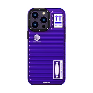 قاب آیفون 13Pro Max یانگکیت مدل Fluorite Luggage-Inspired Glossy YOUNGKIT Fluorite Luggage-Inspired Glossy Purple iPhone 13 Pro Max Case