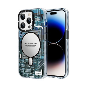 قاب آیفون 13Pro Max یانگکیت مدل Futuristic Circuit Board YOUNGKIT Futuristic Circuit Board Blue iPhone 13 Pro Max Case