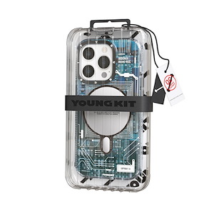 قاب آیفون 13Pro Max یانگکیت مدل Futuristic Circuit Board YOUNGKIT Futuristic Circuit Board Blue iPhone 13 Pro Max Case