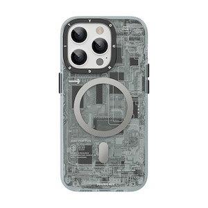 قاب آیفون 13Pro Max یانگکیت مدل Futuristic Circuit Board YOUNGKIT Futuristic Circuit Board Grey iPhone 13 Pro Max Case