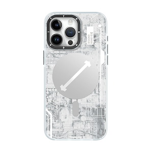 قاب آیفون 14Pro Max یانگکیت مدل Futuristic Circuit Board YOUNGKIT Futuristic Circuit Board White iPhone 14 Pro Max Case