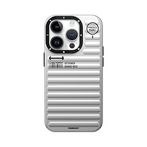 قاب آیفون 14Pro یانگکیت مدل True Color Luggage-Inspired YOUNGKIT True Color Luggage-Inspired Pearl Silver iPhone 14 Pro Case