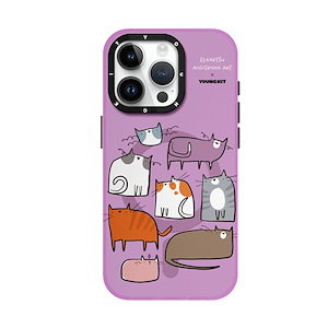 قاب آیفون 15Pro Max یانگکیت مدل Elizabeth Anderson Art Cat Sea YOUNGKIT Elizabeth Anderson Art Cat Sea Carnival iPhone 15 Pro Max Case